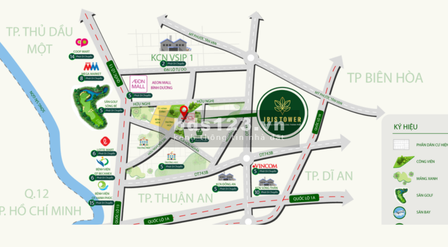 Bán căn hộ chung cư IRis Tower Thuận An Bình Dương 23/m2 chỉ cần trả trước 15% tậu ngay nhà đẹp