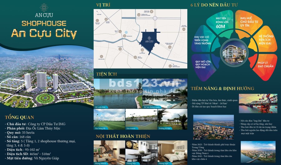 Vị trí đẹp nhất tại thành phố Huế shophouse An Cựu City giá trị đầu tu tương lại, lh 0901779752