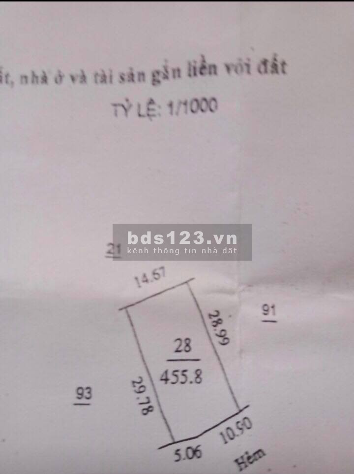 Bán đất thổ cư 455,8m2 giá 5tr/m2 Mặt tiền công viên văn hóa huyện Giồng Trôm, Bến Tre