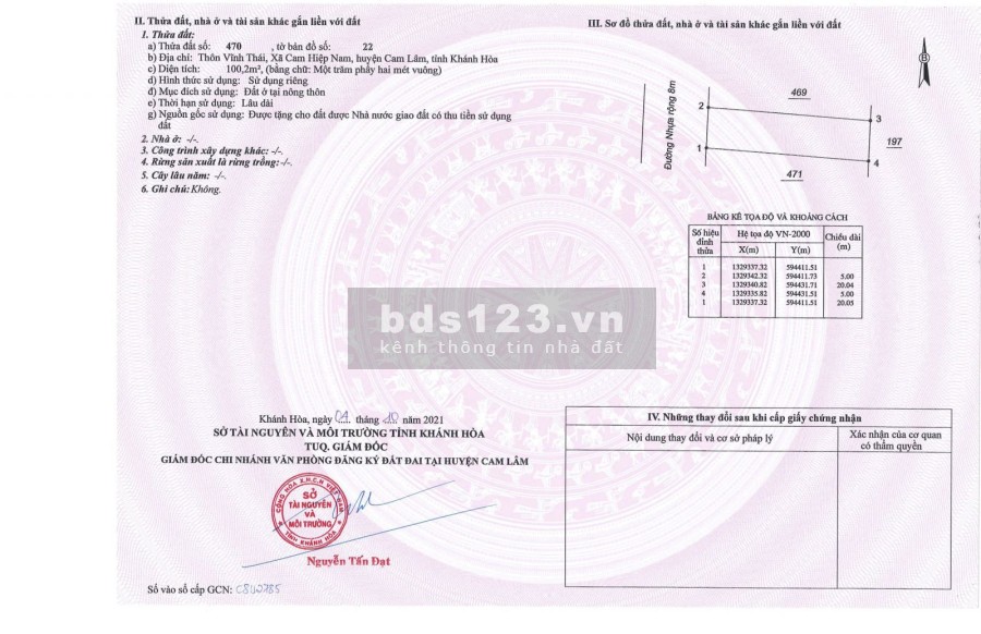 Bán đất nền dự án tại Cam Lâm Khánh Hòa diện tích 115m2, sổ đỏ từng nền, sở hữu vĩnh viễn
