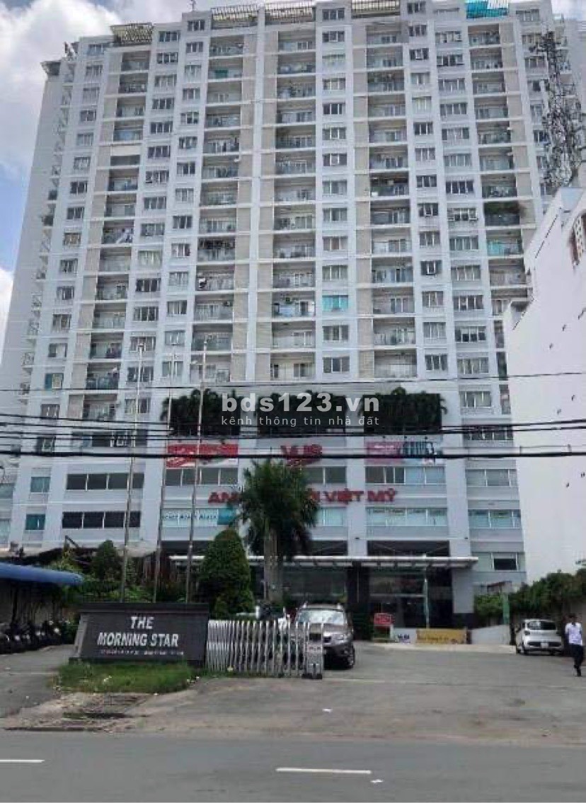 Cho thuê căn hộ CC The Morning Star quận Bình Thạnh, 3 phòng ngủ, 2 phòng WC, bếp, phòng khách.