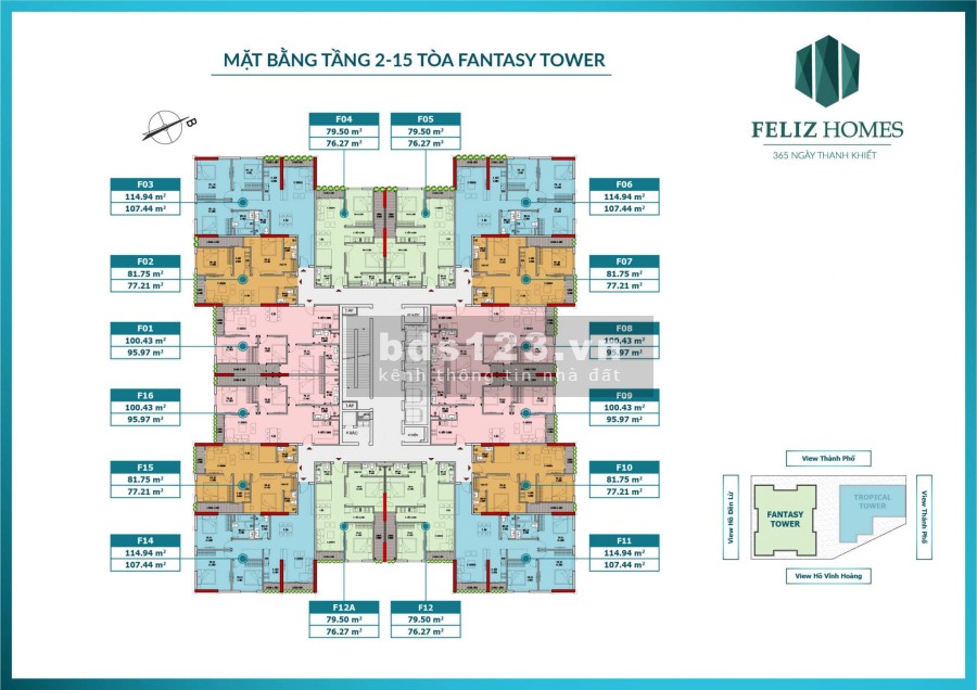 Chính chủ không qua trung gian - bán căn hộ tòa Fantasy dự án Feliz Homes lh 0988355570