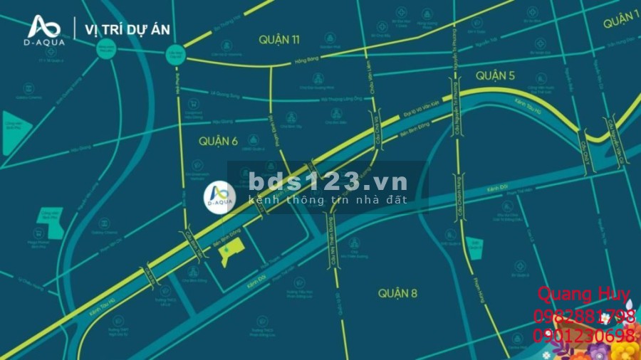 Siêu phẩm D-Aqua dự án căn hộ cao cấp bậc nhất quận 8 sở hữu mặt tiền đường bờ sông 125m