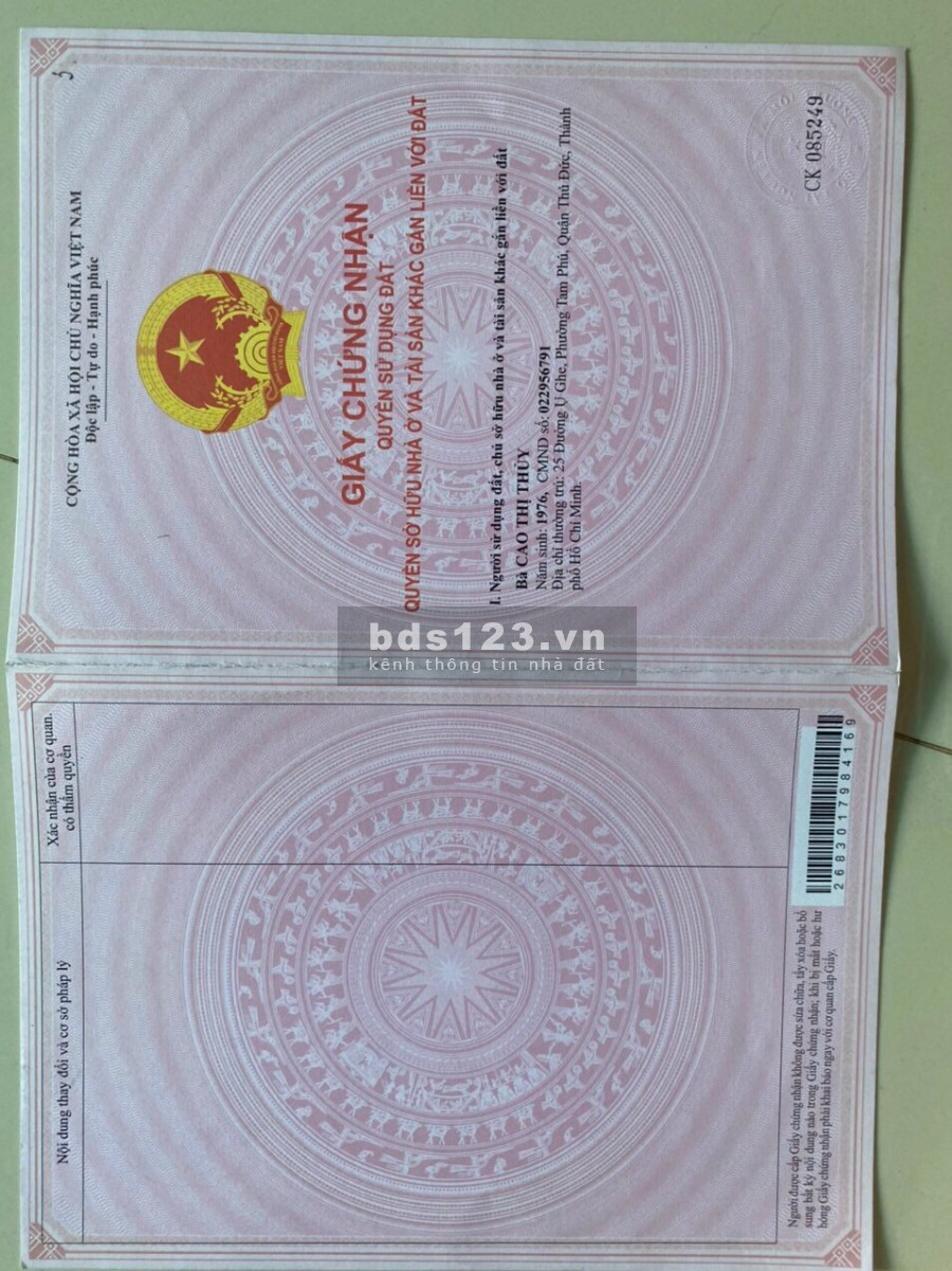 Bán đất nền khu dân cư Phước Thiện ngân hàng hỗ trợ vay sổ hồng lô đất riêng bàn giao ngay