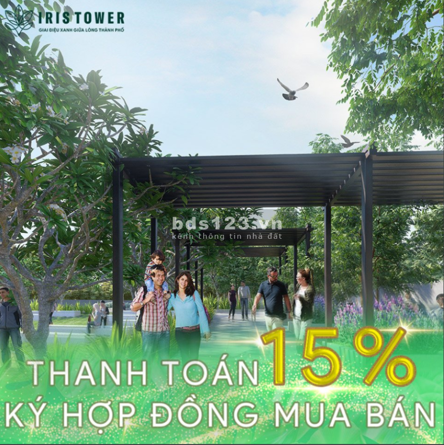 Bán căn hộ chung cư IRis Tower Thuận An Bình Dương 23/m2 chỉ cần trả trước 15% tậu ngay nhà đẹp