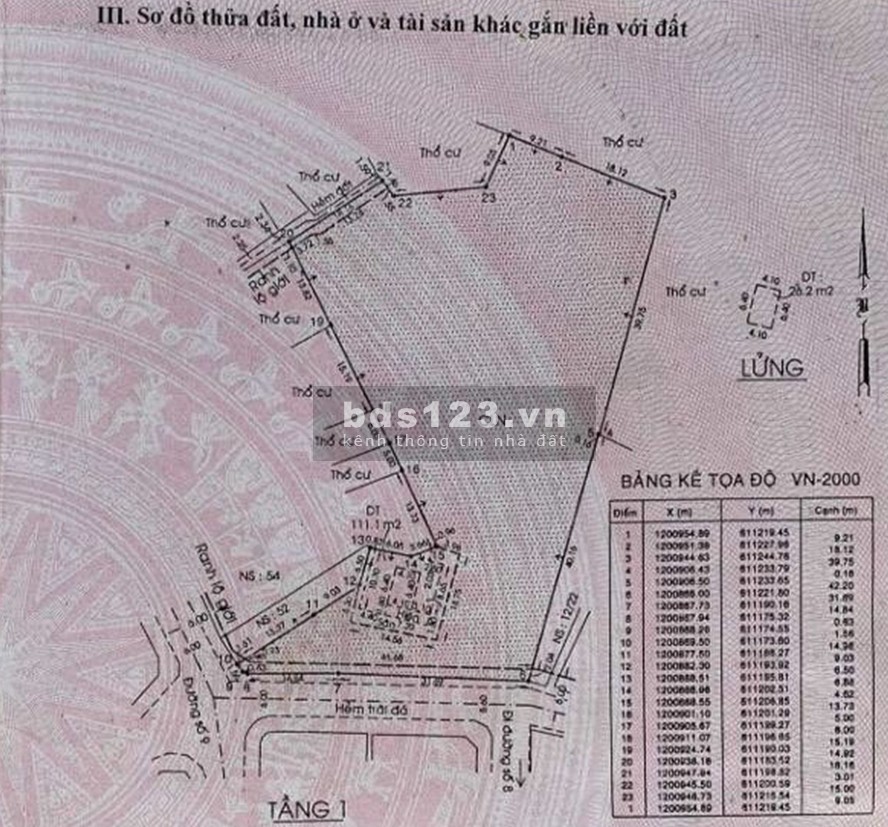 Cần bán căn nhà mặt tiền đường số 9, P. Linh Trung, Tp. Thủ Đức, HCM