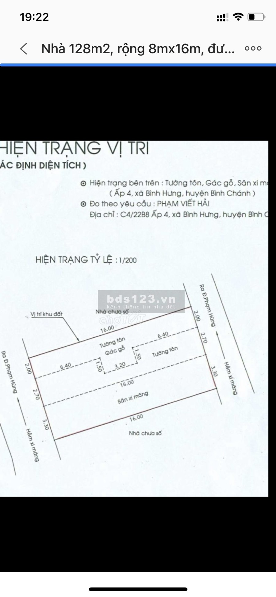 Bán gấp nhà nguyên căn diện tích 128m2, rộng 8mx16m, đường Phạm Hùng, Quận 8