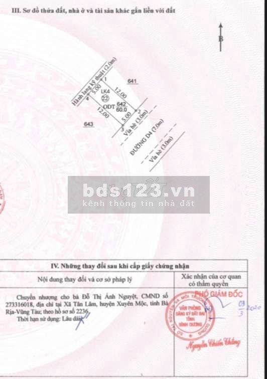 Bán đất Bình Chuẩn 62, giá 1ty320, full thổ cư, sổ hồng riêng, khu dân cư, lh 0335958599