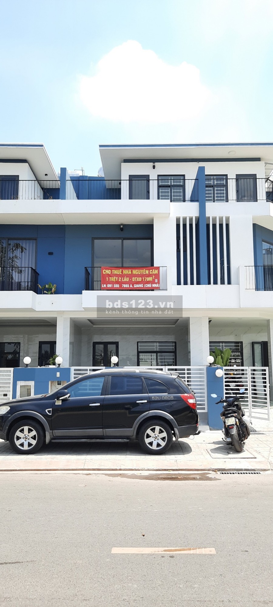 Cho thuê nhà nguyên căn 1 trệt 2 lầu, (5x20m) đường 16m, KDC Thăng Long Home, giá 18 tr/th