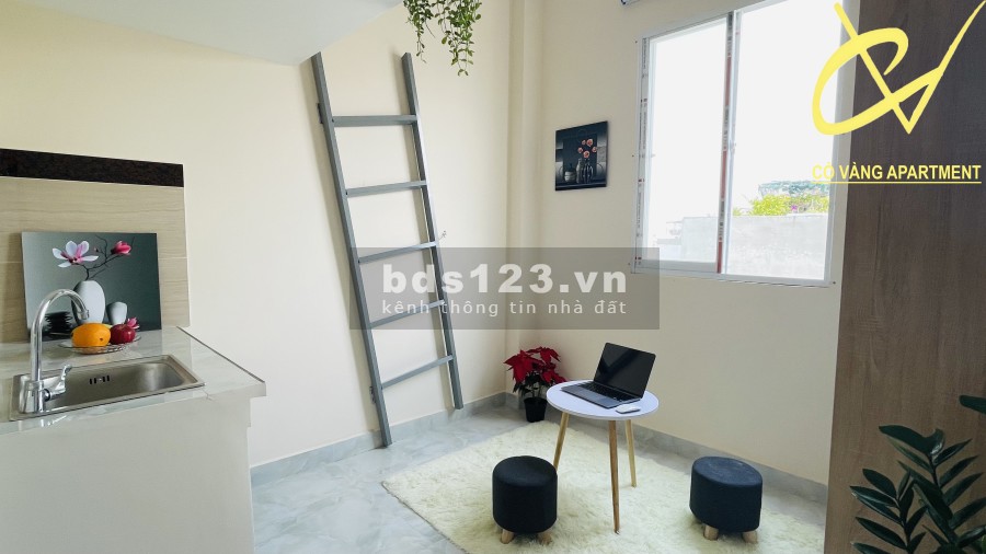 Phòng cao cấp có gác diện tích 25m² Phan Văn Trị khu dân cư đông còn mới 100%