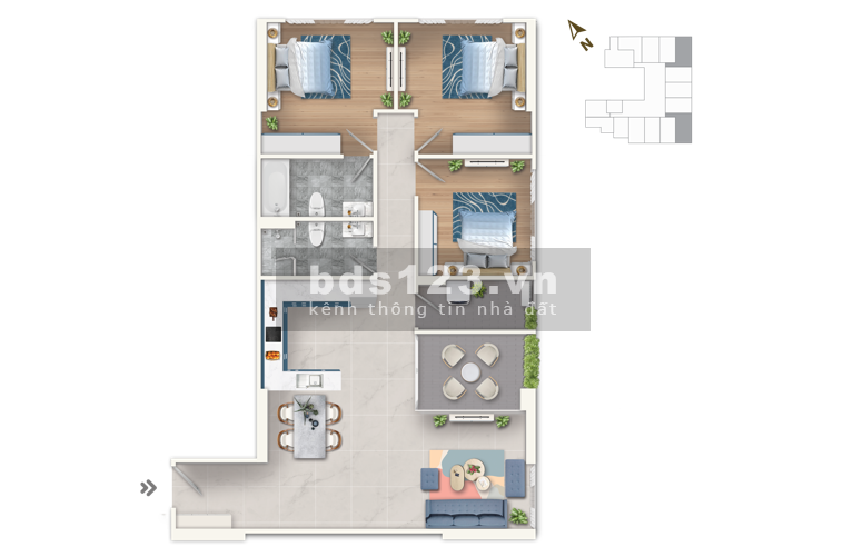 Bán căn góc 2 pn tạ Imperium Tower đẳng cấp cuộc sống sang trong tại thành phố biển Nha Trang