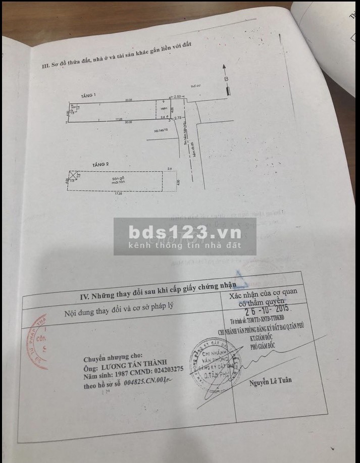 Chính chủ bán gấp giá tốt nhà 1 trệt 1 lầu HXH tại 146/17 Tân Hương P Tân Quý Quận Tân Phú
