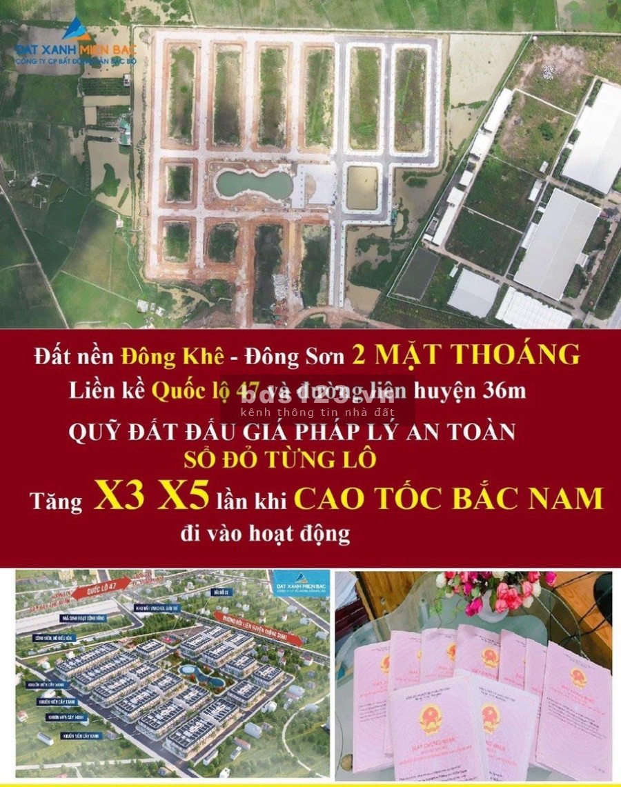 Còn 2 lô duy nhất bán cắt lỗ 550tr mặt bằng 650 Đông Khê