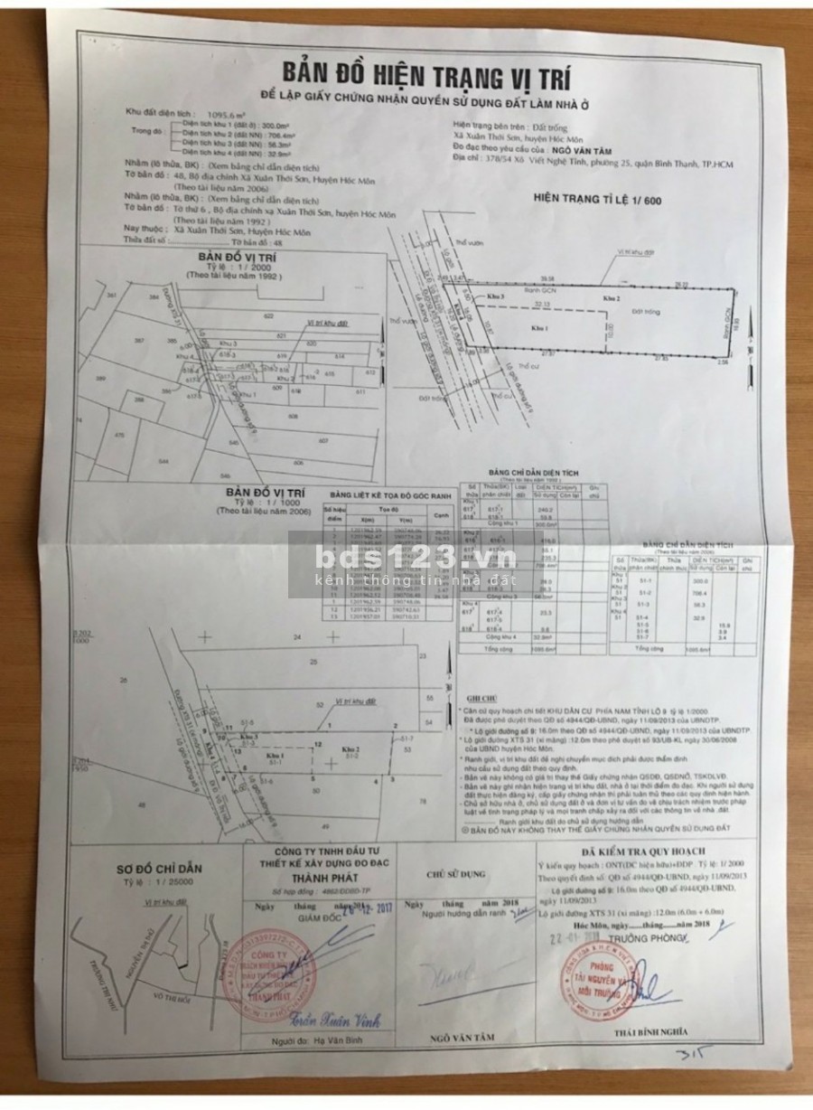 Bán 1096m2 đất mặt tiến đường 8m Xuân Thới Sơn 31, huyện Hóc Môn giá bán 20 tỷ, thương lượng