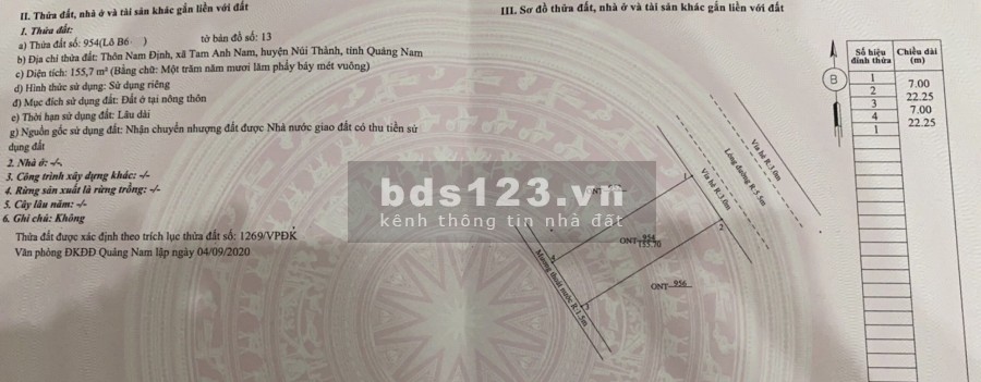 1 lô duy nhất Chu Lai Riverside có sổ, mặt tiền sông Trường Giang, chỉ 1 tỷ 3