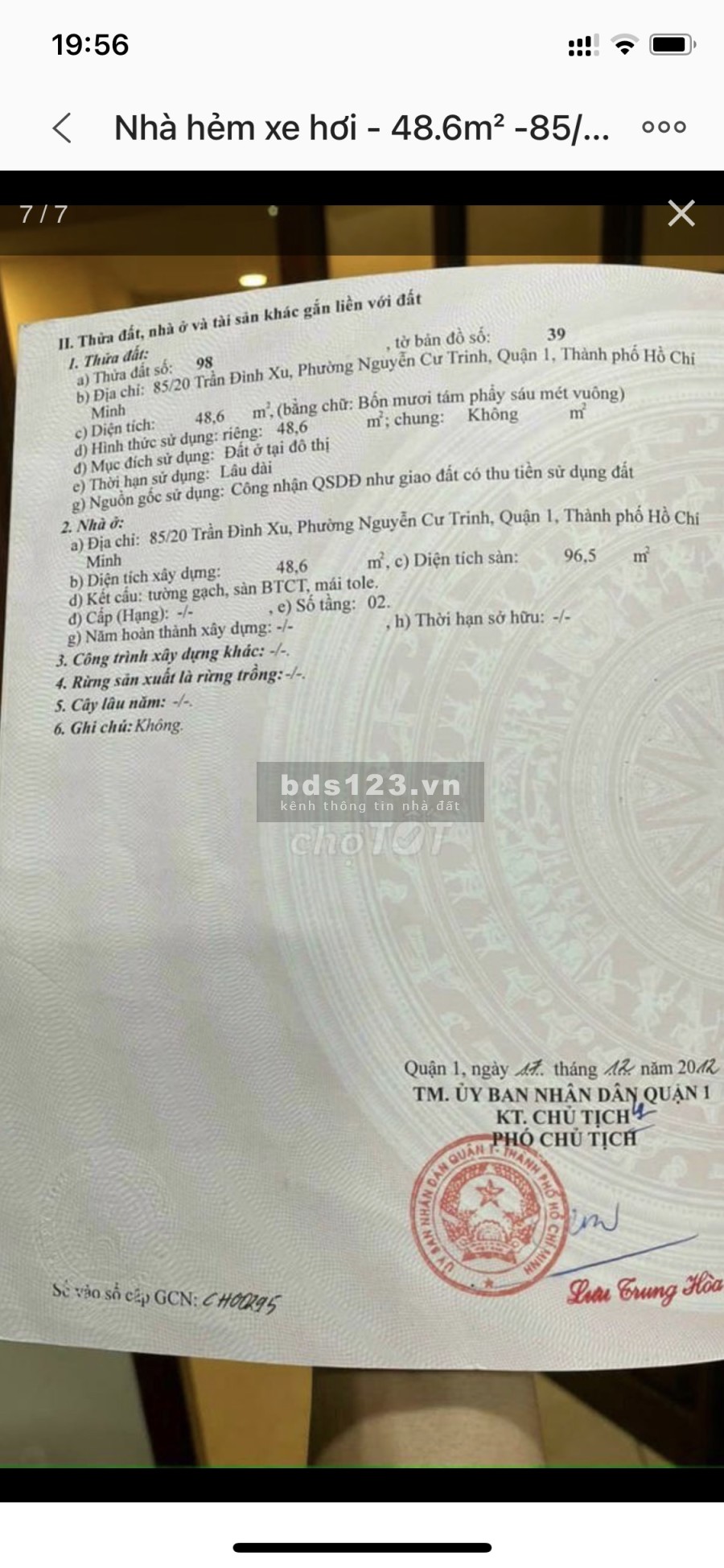 Cần bán nhà đường Trần Đình Xu Quận 1, liên hệ anh Toàn 0935723492 giá bán 13 tỷ, sổ sẵn