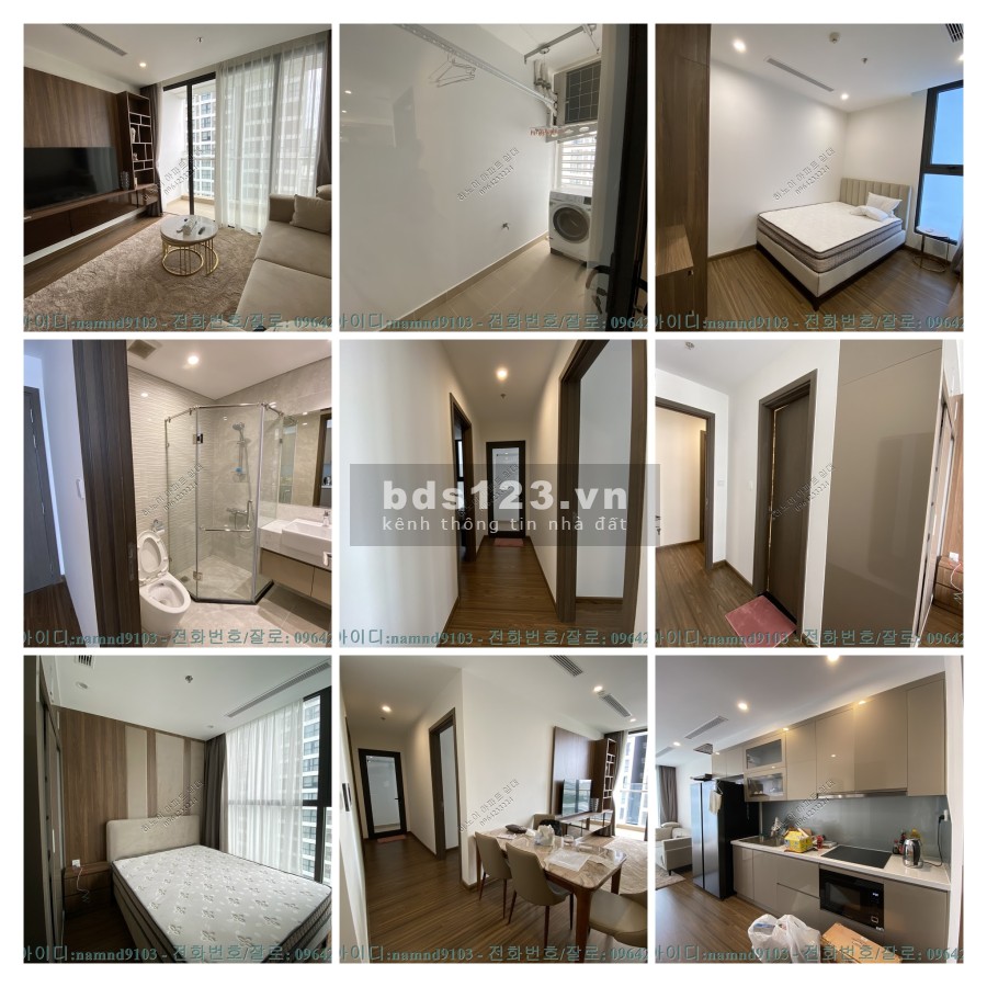 Cho thuê căn 2N Full nội thất đẹp giá tốt Vinhomes West Point tiện ích đầy đủ, giá tốt