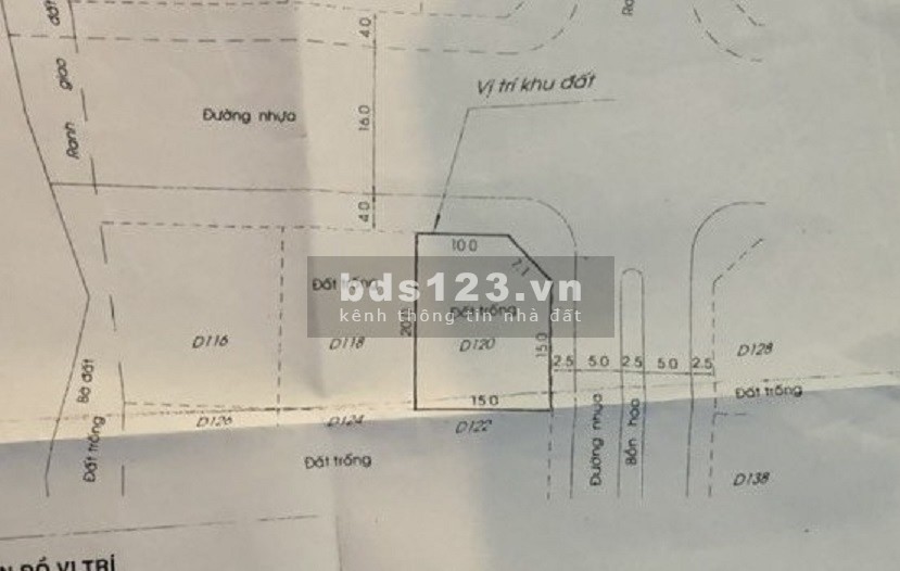 Bán đất khu biệt thự phường Thạnh Xuân, tổng diện tích…