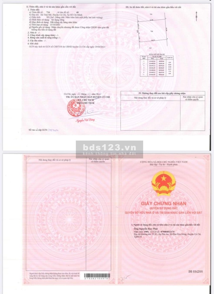 Đất vườn TP.HCM, có sổ đỏ riêng, gần dự án VinGroup và sân golf West Likes Trần Anh