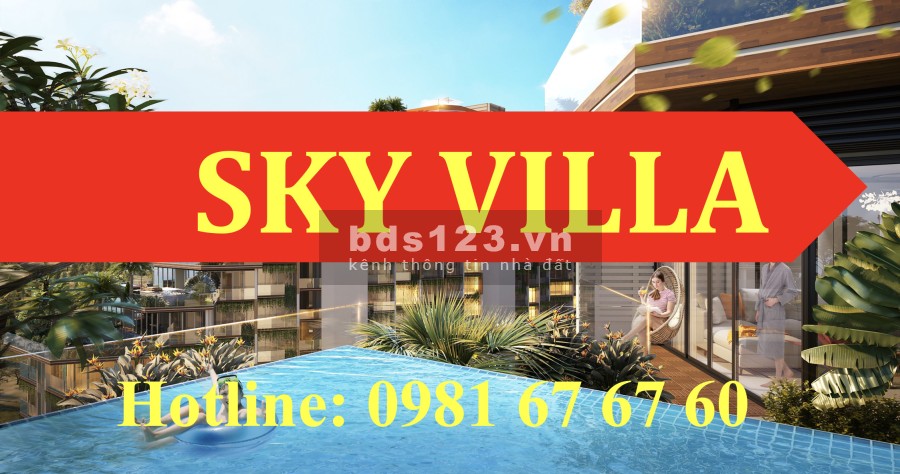GIÁ 2,7 TỶ (ĐÃ VAT) - CĂN SKY VILLA CÓ HỒ BƠI + SÂN VƯỜN RIÊNG (87M2) - LOẠI CĂN CỰC HIẾM