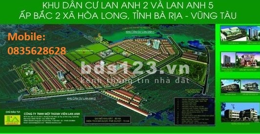 Mua đất dự án Lan Anh Bà Rịa Vũng Tàu liên hệ 0835628628, giá bán đầu tư sinh lời 7 triệu/m2