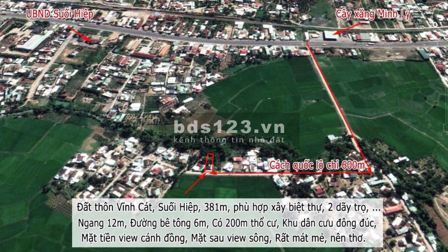 Bán đất Suối Hiệp Dien Khánh giá đầu tư tách thổ