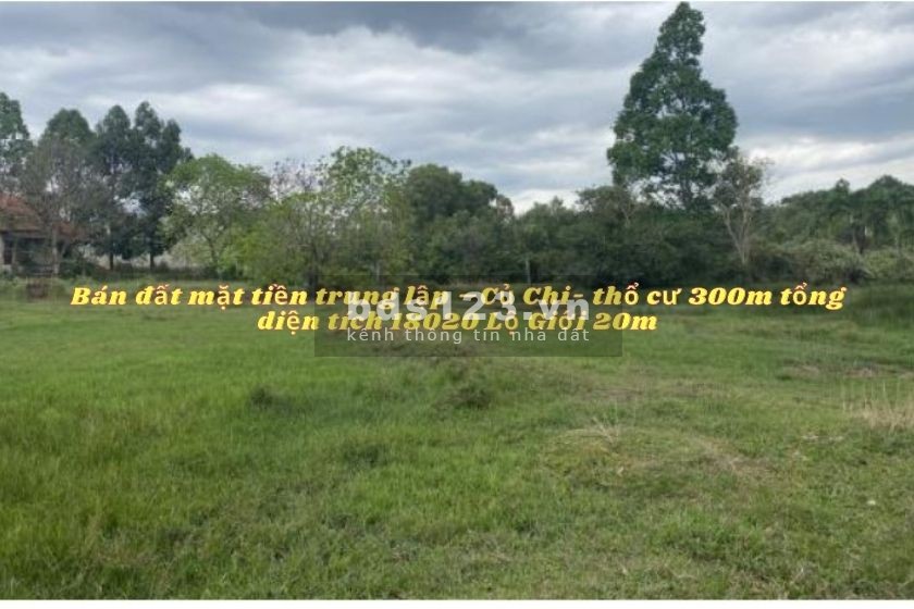 Bán đất mặt tiền trung lập Củ Chi thổ cư 300m tổng diện tích 18020 Lộ Giới 20m