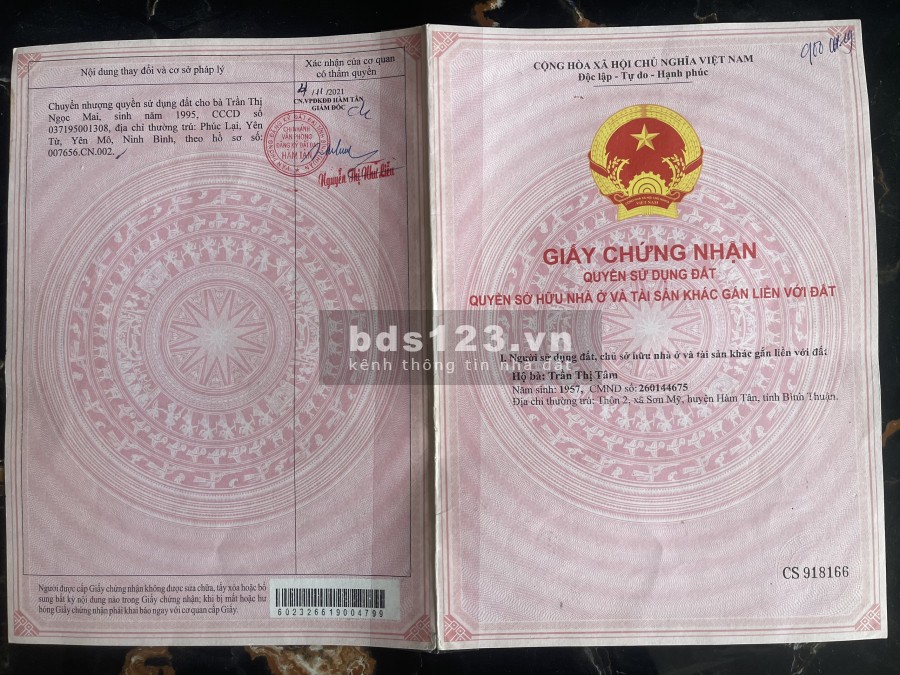 Bán lô đất liền kề khu công nghiệp Sơn Mỹ 1, 2, giá tốt đầu tư sinh lời, pháp lý đầy đủ, sổ sẵn