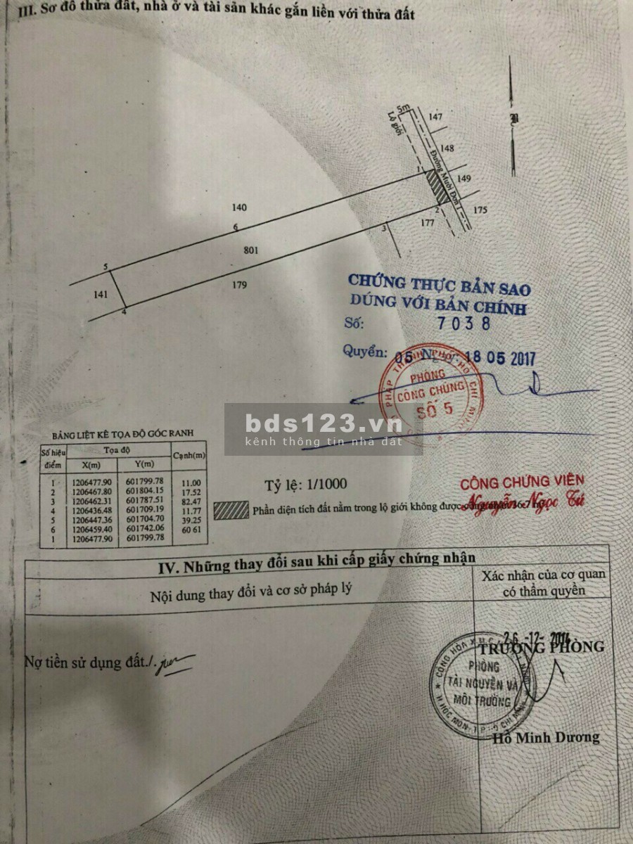 Bán đất chính chủ sổ sẵn diện tích 11x100m 1136m2, giá bán…