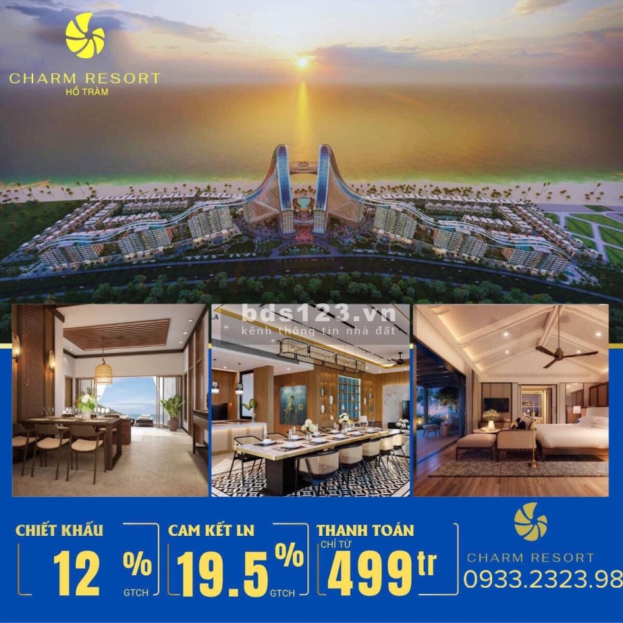 HOT!!! Sản Phẩm Nghỉ Dưỡng Charm Resort Hồ Tràm Giá Chỉ Từ 2 Tỷ 900TR