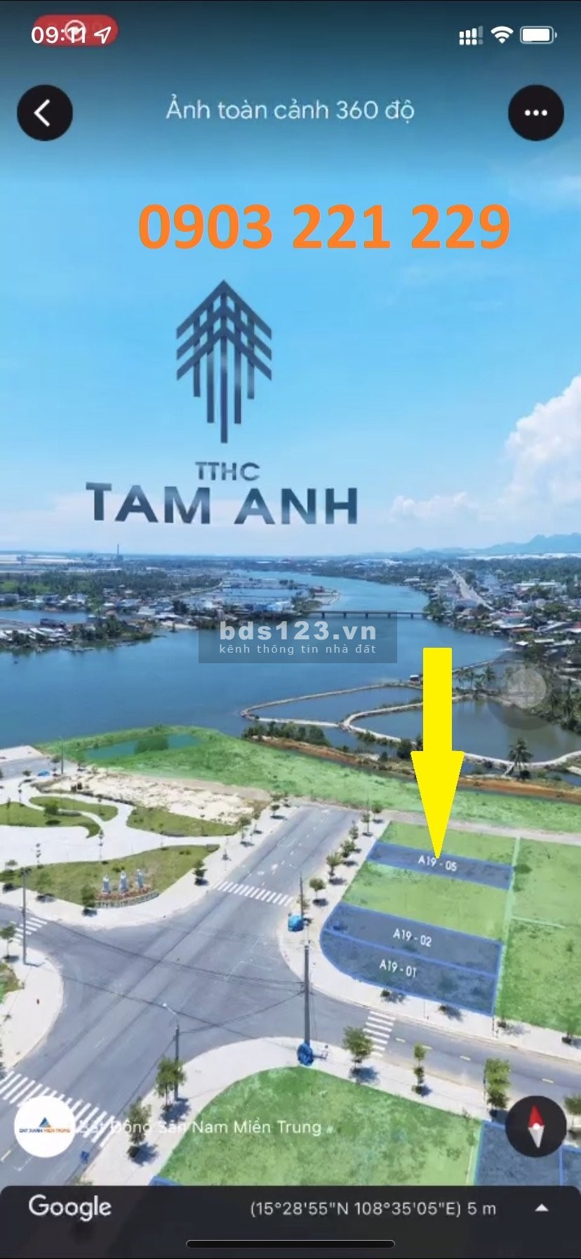 Cần bán lô đất view sông trường Giang cực đẹp tại dự án đất nền trung tâm hành chính Tam Anh