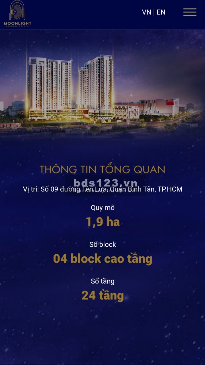 Chỉ 2,2 tỷ sở hữu ngay căn hộ Aeon Bình Tân. Mặt tiền đường Tên Lửa