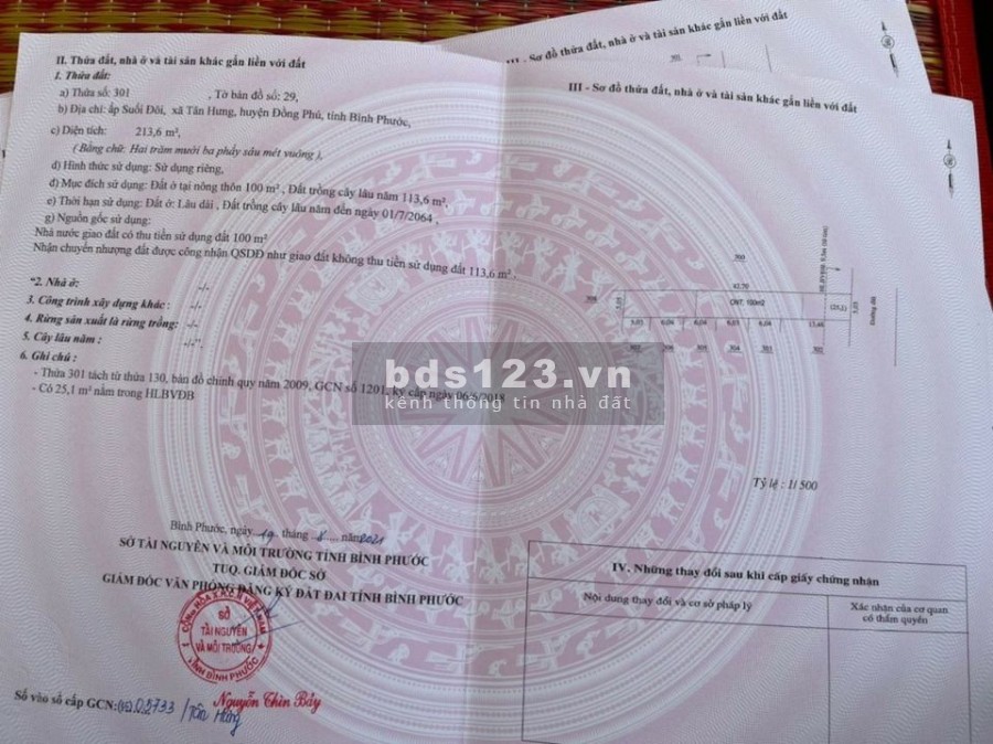 Bán đất nền tc giá đầu tư mặt tiền đường nhựa liên xã 19 - 26m Ngay TTHC Tân Hưng
