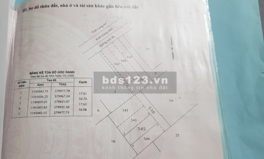 Bán đất xã Bình Lợi, huyện Bình Chánh, diện tích 1035m2 (18x59m), giá bán chỉ 2.2 tỷ