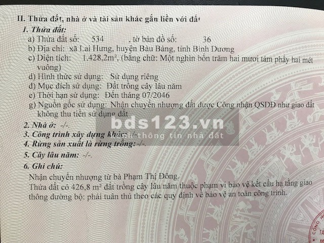 Chính chủ cần bán lô góc mặt tiền hơn 68m gần khu công nghiệp Bàu Bàng, pháp lý chuẩn