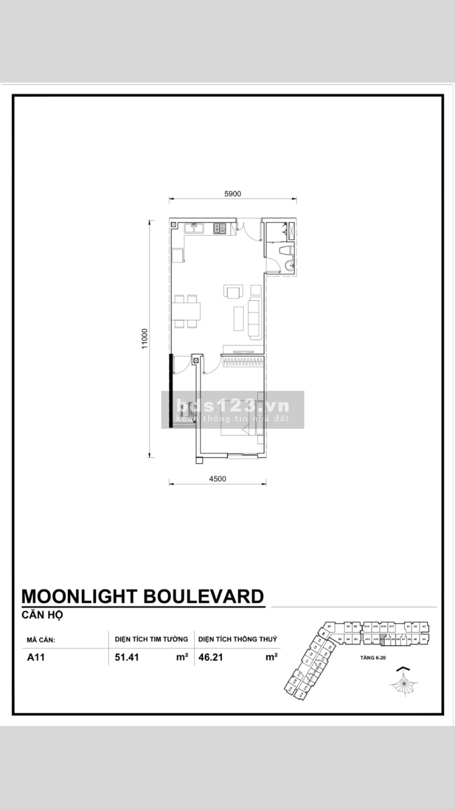 Cho thuê căn 1PN ,1WC Chung Cư Moonlight Boulevard có một số nội thất cơ bản giá 7 tr/th