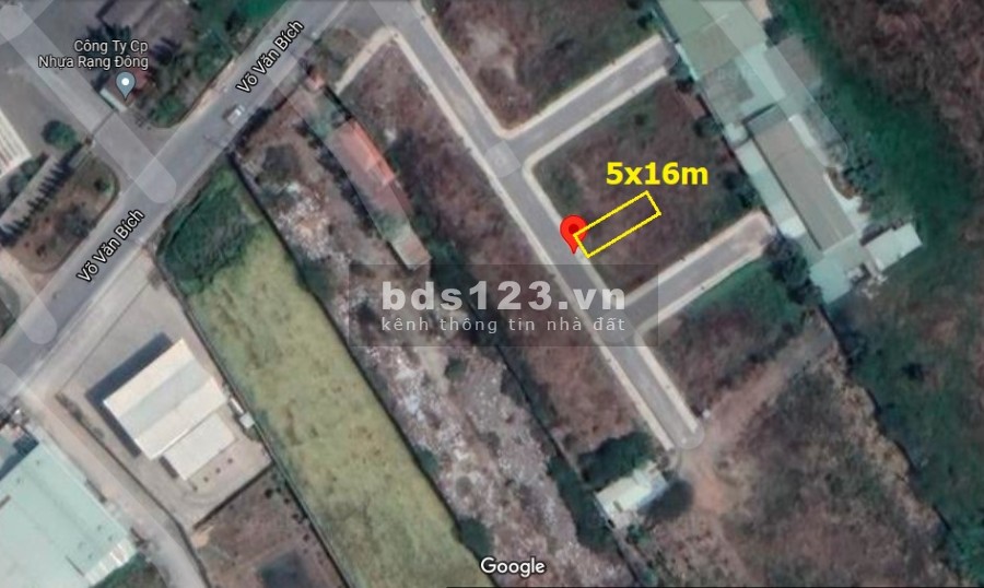 Bán đất đường Võ Văn Bích, Bình Mỹ, diện tích 5x16m 80m2,…