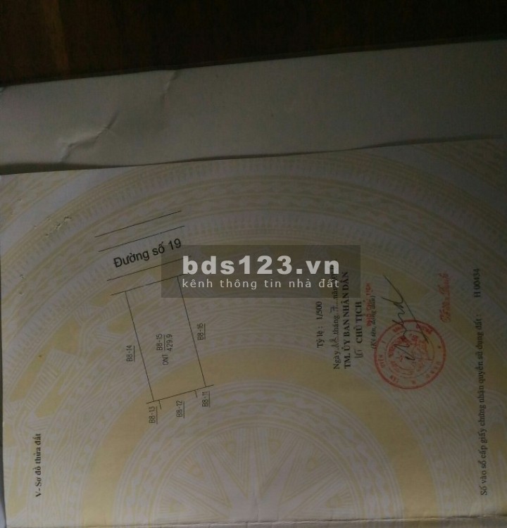 Bán đất đường số 19, Hoà Phú, khu phố Thủ Dầu Một, Bình Dương giá bán 3.8 tỷ, lhcc