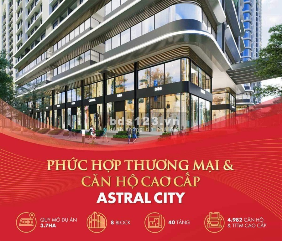 Căn hộ cao cấp Astral City Bình Dương, mặt tiền dài 300m Quốc lộ 13, giá chỉ 1,65 tỷ/căn (chưa VAT)