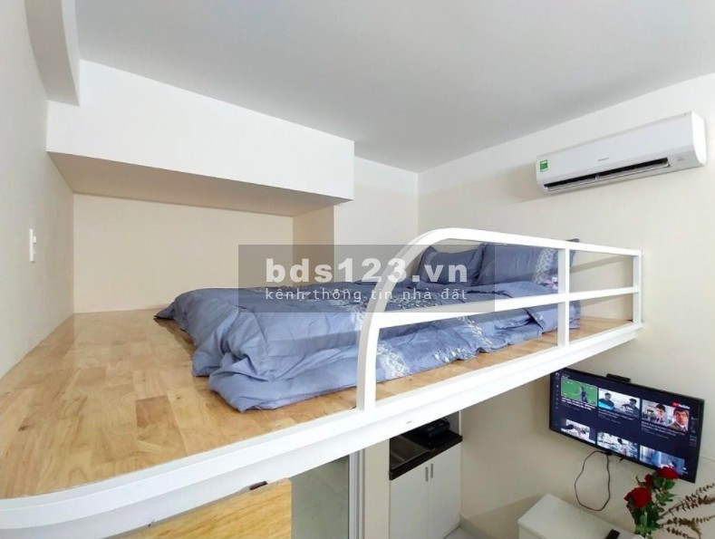 Phòng gác lửng cao full nội thất Quận Tân Bình giá cho thuê 4.5 triệu/tháng khu dân cư