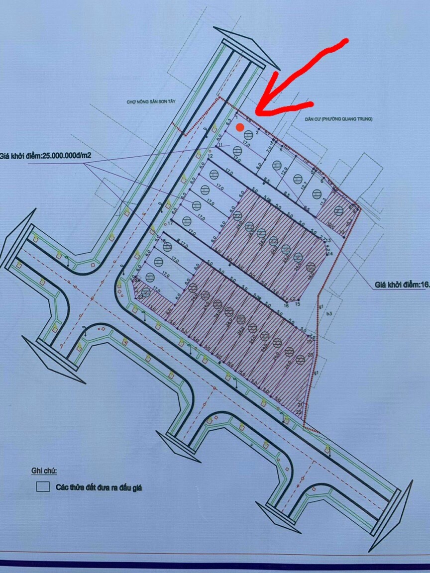 Chính chủ nhờ bán lô đất đấu giá cổng sau chợ , khu đô thị HUD Thị Xã Sơn Tây - HN