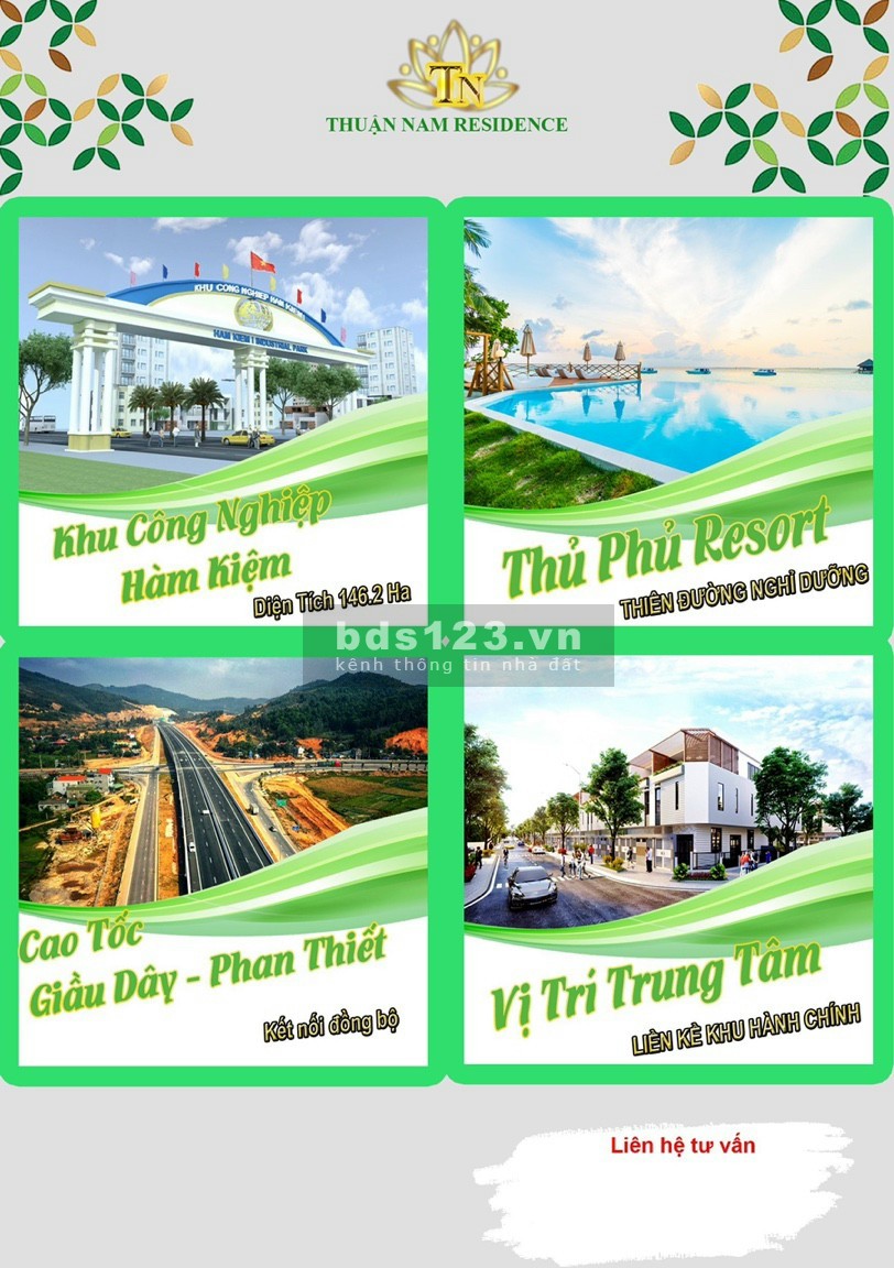Thuận Nam Residence khu đô thị phụ cận trung tâm công nghiệp Bình Thuận, lh 0934873826