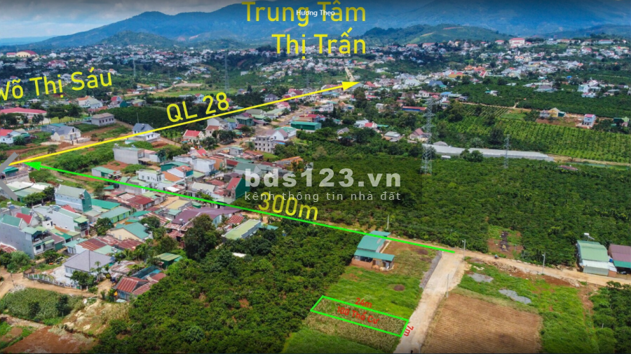 Đất nền view hồ xịn xò thị trần Di Linh Lâm Đồng, đường vào rộng, tiện ích đủ, pháp lý chuẩn