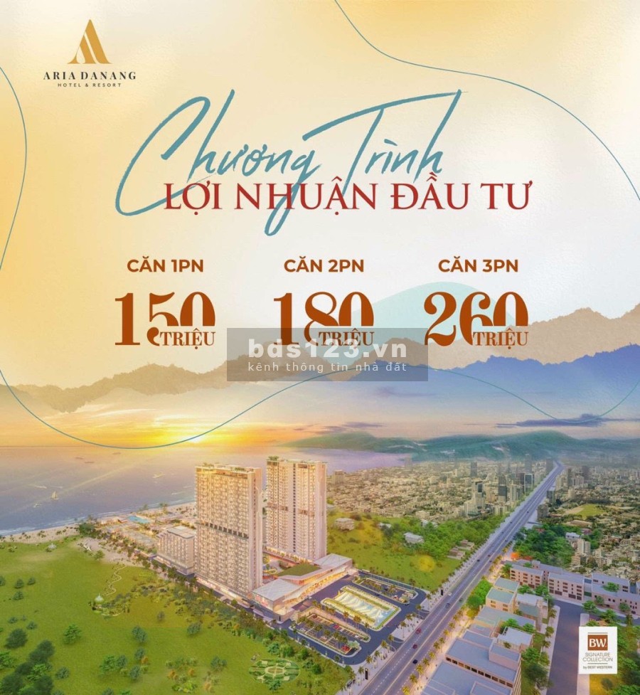 Nhận booking dự án Aria căn hộ & hotel, resort Đà Nẵng đẳng cấp 5 sao, tiện ích đầy đủ