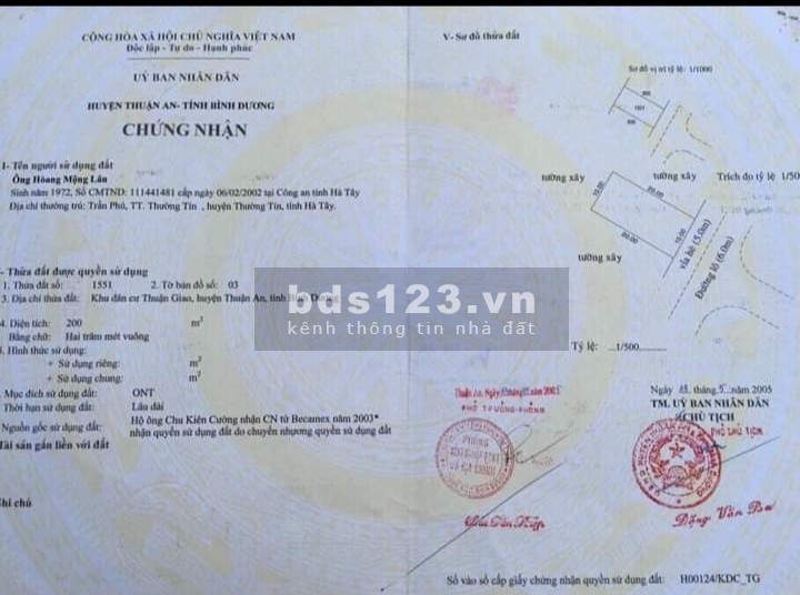 Bán nhà đất biệt thự khu dân cư Thuận Giao, pháp lý chính chủ, bàn giao ơ được ngay