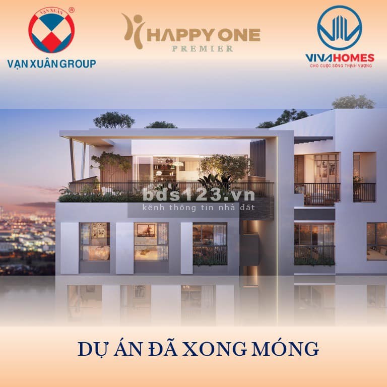 Căn hộ 1PN diện tích sử dụng 49m2 dự án Happy One Premier tiện ích nội khu đầy đủ