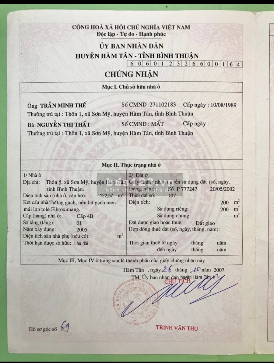 Chủ cần ra lô đất đẹp, 3 mặt tiền sau VLXD Phương Nam, diện tích 106 x 71m(200 thổ cư)
