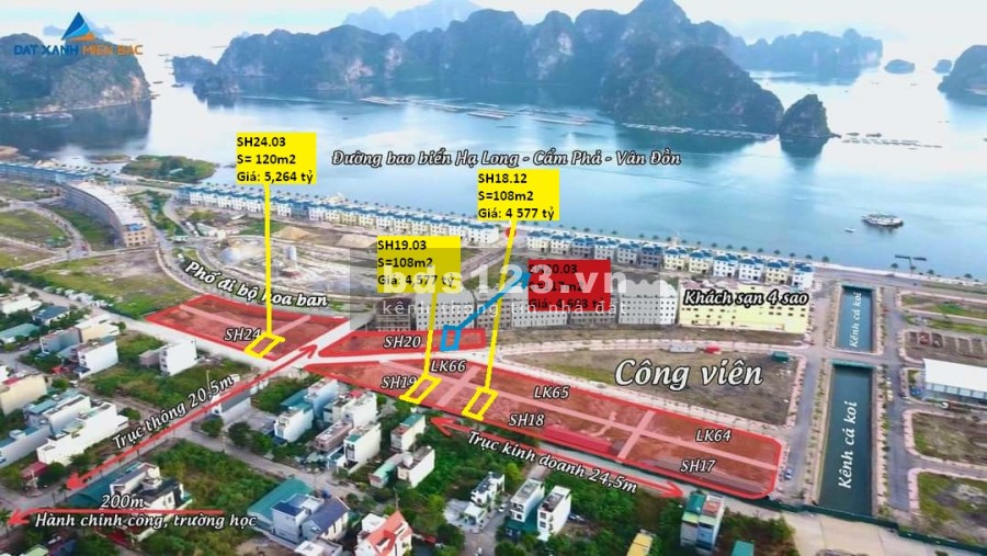 Bán Đất nền - Biệt Thự - Shop House dự án Green Dragon City (TTP) Cẩm Phả