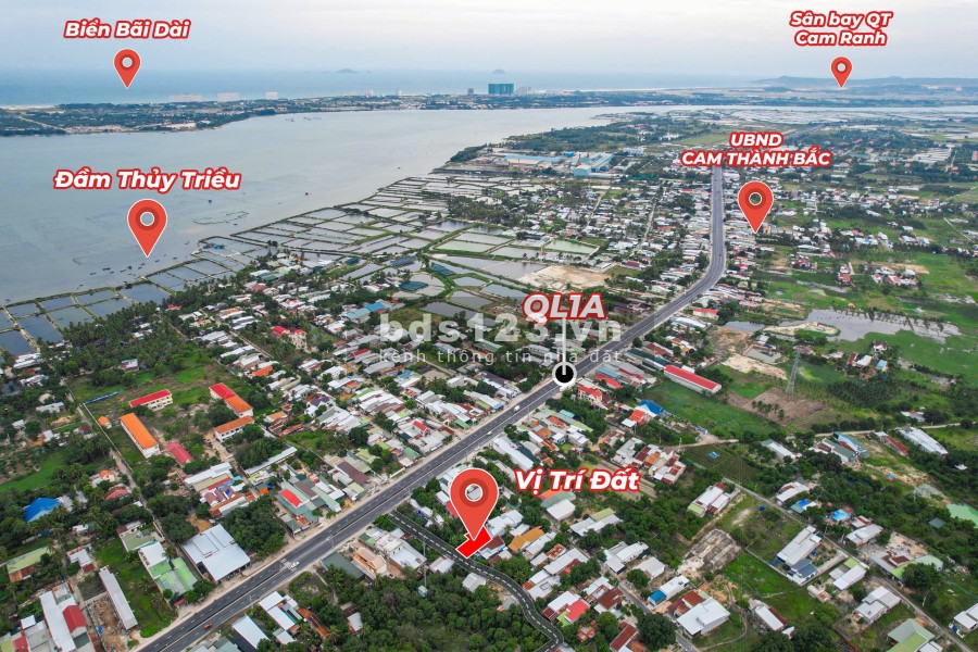 Lô đất cạnh quốc lộ thuộc Cam Thành Bắc, Cam Lâm giá 1 tỷ…