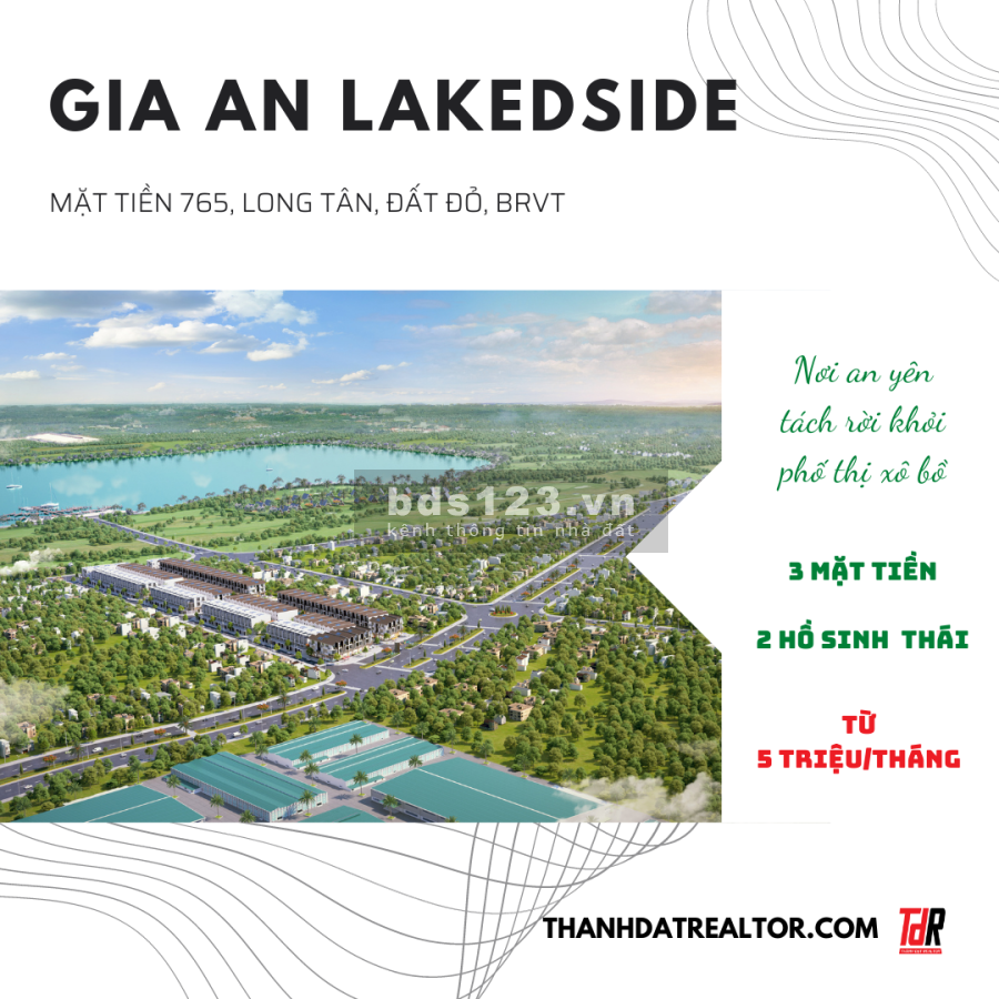 Dự án Gia An Lakeside đất đỏ Bà Rịa Vũng Tàu phát triển bởi Phúc Điền Land, giá tốt
